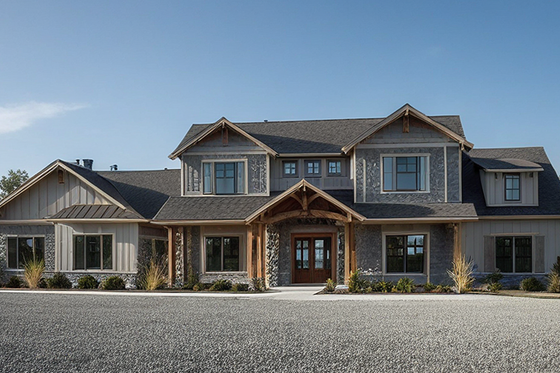 Exterior - Front Elevation 7 for Farmhouse House Plan #1109-4 - 5 bed, 3 bath