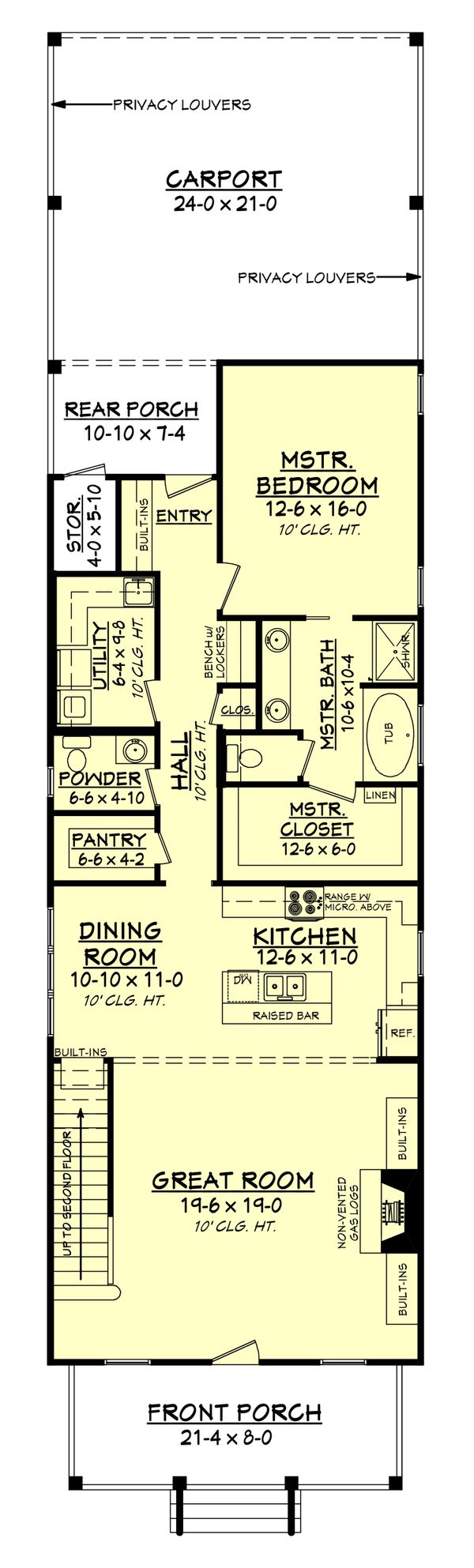 House Plan Design - Cottage Floor Plan - Main Floor Plan #430-115