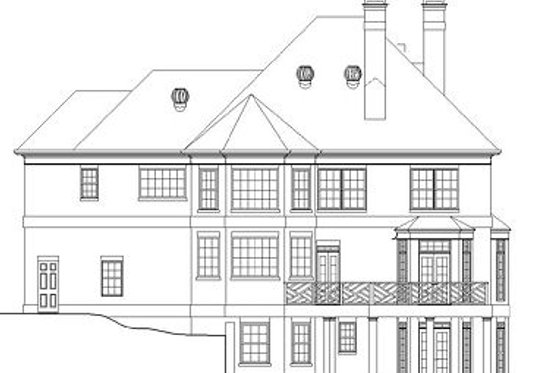Exterior - Rear Elevation for Colonial House Plan #119-264 - 4 bed, 3.5 bath