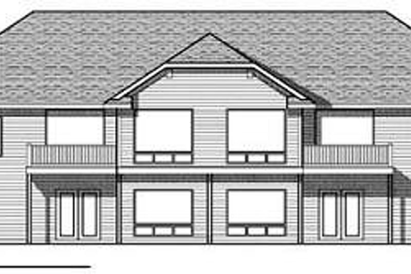 Home Plan - Exterior - Rear Elevation for Ranch House Plan #70-940 - 3 bed, 3 bath