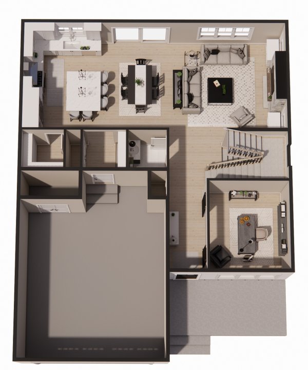 House Plan Design - Floor Plan - Main Floor 1 for Craftsman House Plan #51-1521 - 4 bed, 2.5 bath