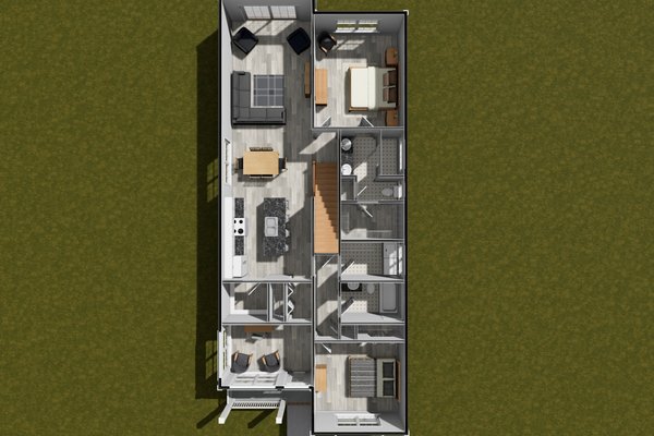 House Blueprint - Cottage Floor Plan - Main Floor Plan #513-2384