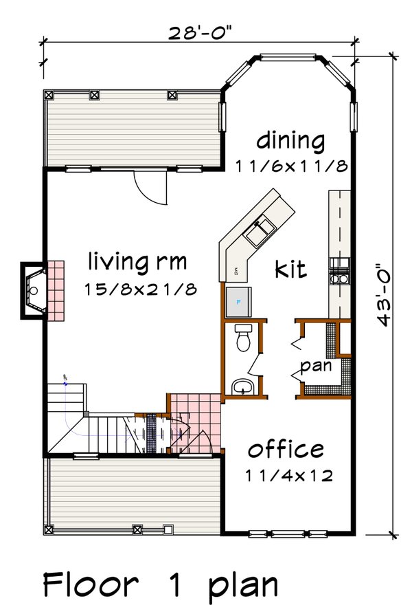 Traditional Floor Plan - Main Floor Plan #79-350