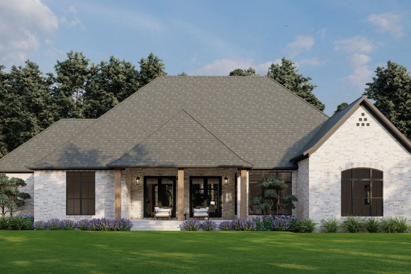 Dream House Plan - Exterior - Rear Elevation for European House Plan #17-3414 - 4 bed, 3.5 bath