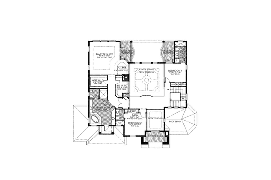 Floor Plan - Upper Floor for Colonial House Plan #420-236 - 4 bed, 4.5 bath