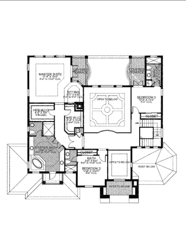 Colonial Floor Plan - Upper Floor Plan #420-236