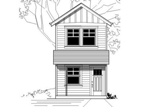 Exterior - Front Elevation for Modern House Plan #423-21 - 1 bed, 1 bath