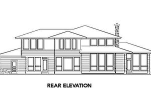 Exterior - Rear Elevation for Mediterranean House Plan #48-146 - 4 bed, 3.5 bath