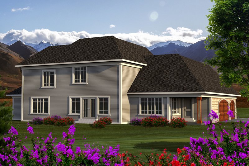 Dream House Plan - Exterior - Rear Elevation for Traditional House Plan #70-1182 - 4 bed, 3.5 bath