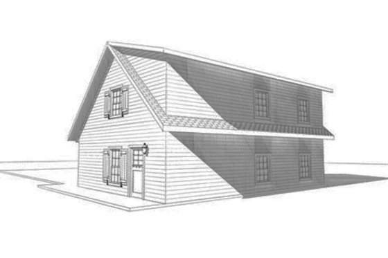 Exterior - Other Elevation 1 for Traditional House Plan #123-107, 0 bath