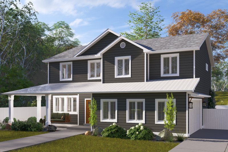 House Plan Design - Exterior - Front Elevation 4 for Farmhouse House Plan #1060-250 - 3 bed, 2.5 bath