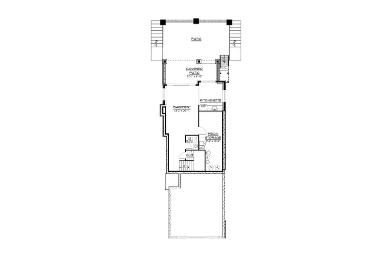 Home Plan - Floor Plan - Lower Floor for Cottage House Plan #1064-343 - 3 bed, 4 bath