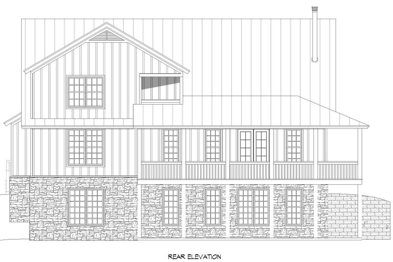 Dream House Plan - Exterior - Rear Elevation 1 for Country House Plan #932-685 - 3 bed, 3.5 bath