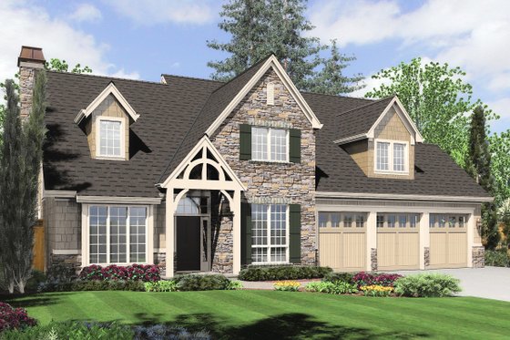 Front View - 2800 square foot Craftsman home