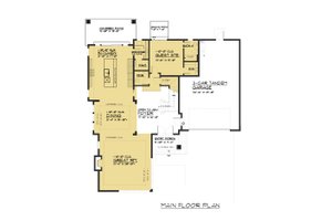 Floor Plan - Main Floor for Contemporary House Plan #1066-97 - 5 bed, 4.5 bath