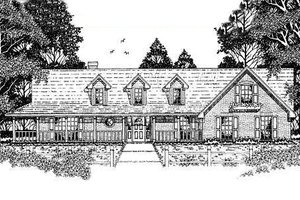 Country Exterior - Front Elevation Plan #42-178