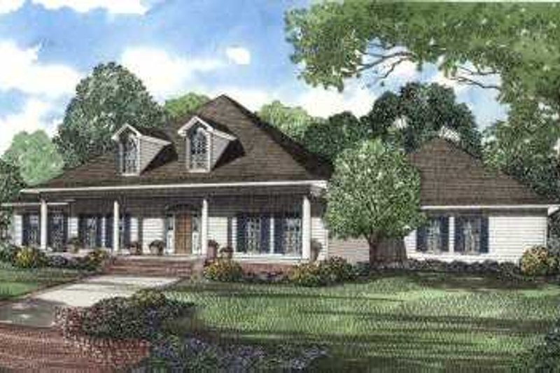 House Design - Country Exterior - Front Elevation Plan #17-596