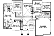 European Style House Plan - 3 Beds 2.5 Baths 3230 Sq/Ft Plan #31-105 