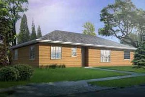 Ranch Exterior - Front Elevation Plan #1-1286