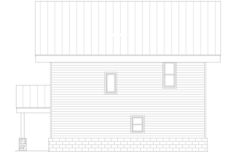Home Plan - Exterior - Rear Elevation for Modern House Plan #932-422 - 3 bed, 2 bath