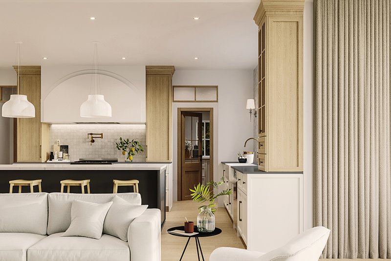 Architectural House Design - Interior - Kitchen 1 for European House Plan #23-2777 - 3 bed, 2.5 bath