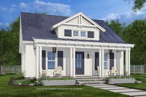 Exterior - Front Elevation 3 for Farmhouse House Plan #51-1434 - 1 bed, 1 bath