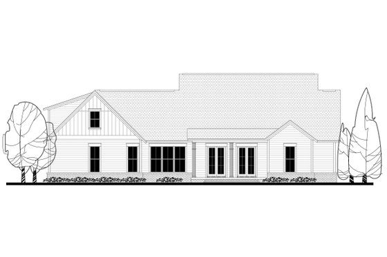 Exterior - Rear Elevation for Farmhouse House Plan #430-156 - 4 bed, 2.5 bath