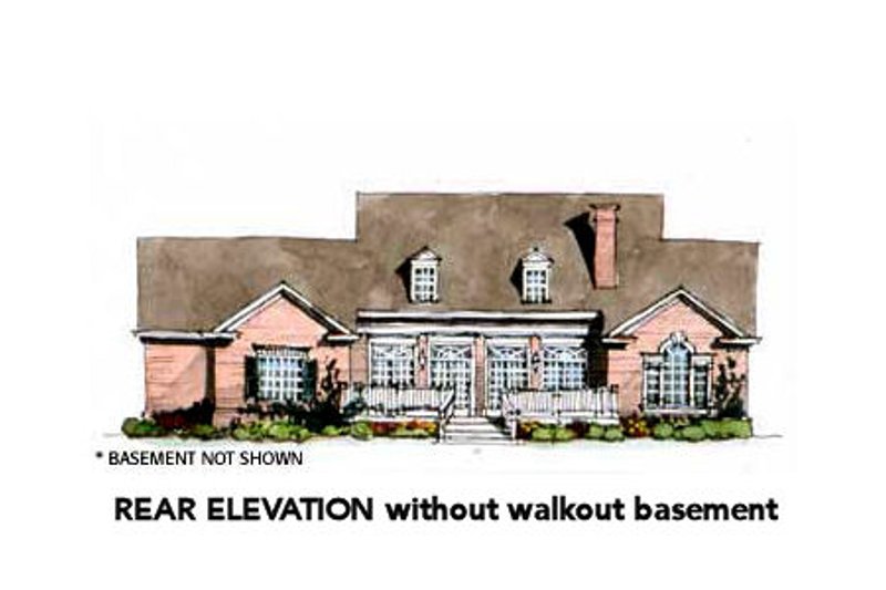 Home Plan - Exterior - Rear Elevation for Traditional House Plan #429-41 - 3 bed, 2.5 bath