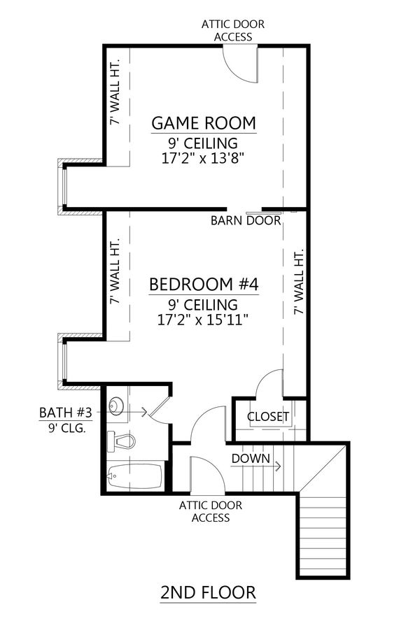 Home Plan - European Floor Plan - Upper Floor Plan #1074-16