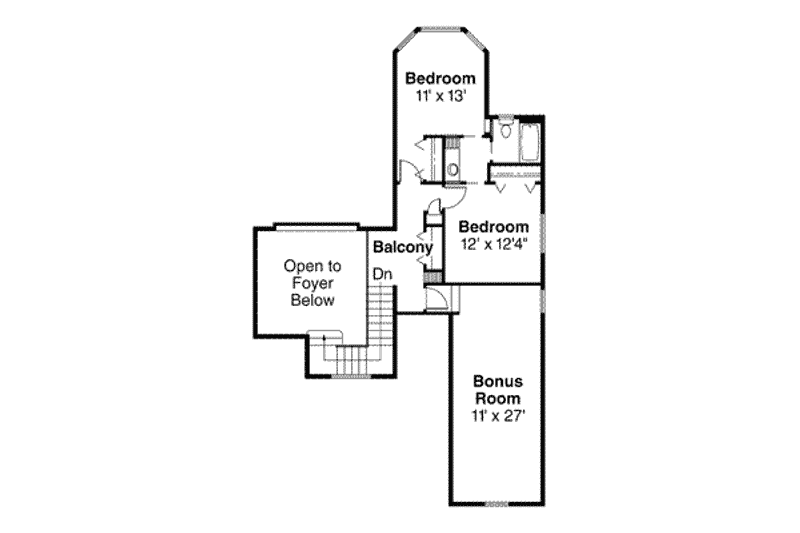 House Plan Design - Floor Plan - Upper Floor for Traditional House Plan #124-483 - 3 bed, 2.5 bath