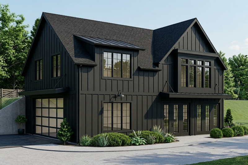 Exterior - Front Elevation 2 for Country House Plan #1064-266, 1 bath