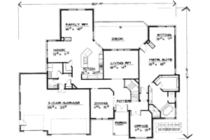 Floor Plan - Main Floor for European House Plan #308-183 - 5 bed, 3.5 bath