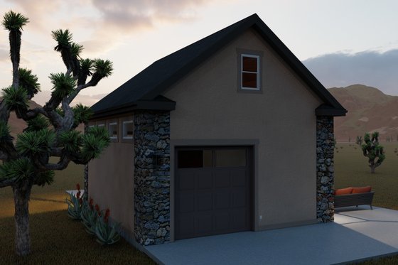 Exterior - Rear Elevation for Country House Plan #1060-90, 0 bath