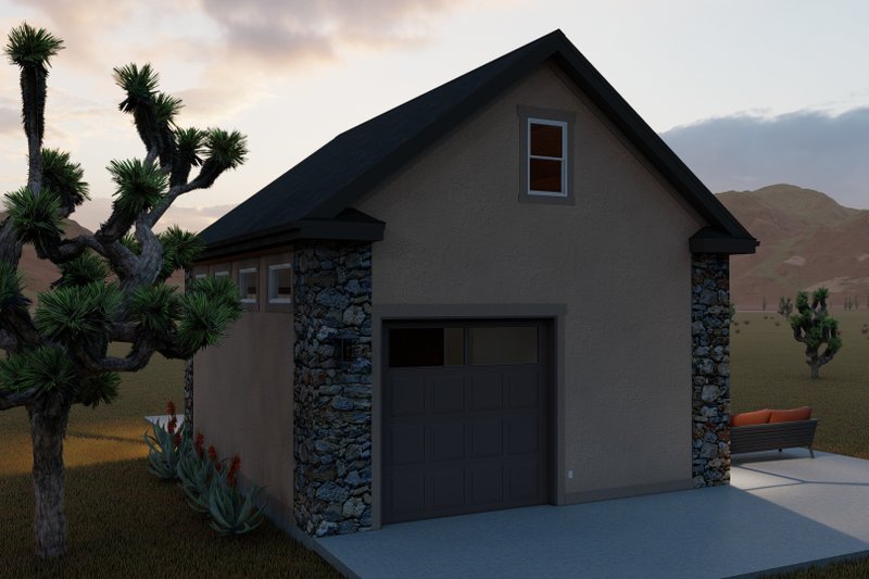 Architectural House Design - Exterior - Rear Elevation for Country House Plan #1060-90, 0 bath