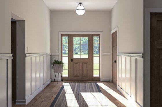 Interior - Entry for Barndominium House Plan #455-262 - 3 bed, 2 bath