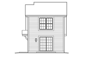 Exterior - Rear Elevation for Modern House Plan #57-280 - 1 bed, 1 bath