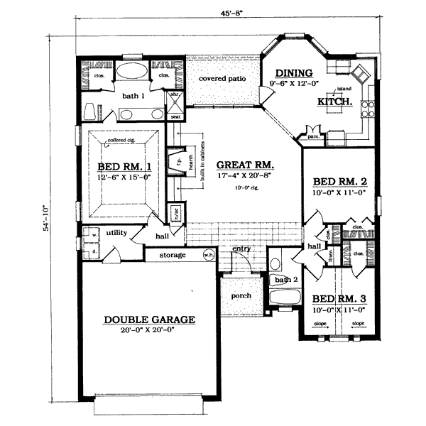 Traditional Floor Plan - Main Floor Plan #42-111