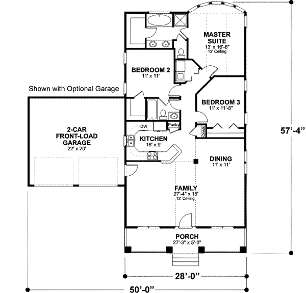 Dream House Plan - Cottage Floor Plan - Main Floor Plan #56-232