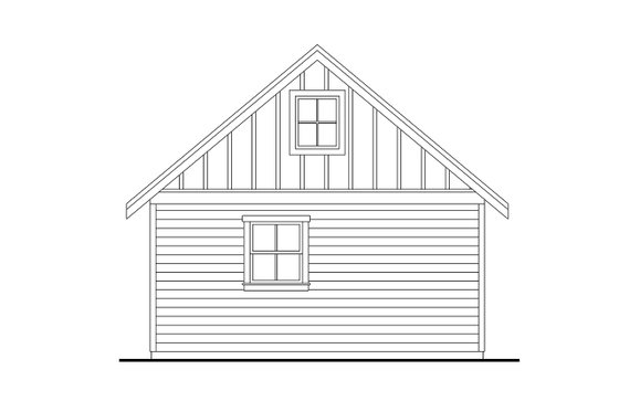 Exterior - Rear Elevation 1 for Cottage House Plan #124-1372, 1 bath