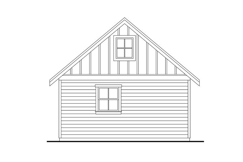 Dream House Plan - Exterior - Rear Elevation 1 for Cottage House Plan #124-1372, 1 bath