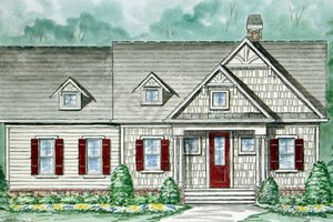 Country Exterior - Front Elevation Plan #54-106