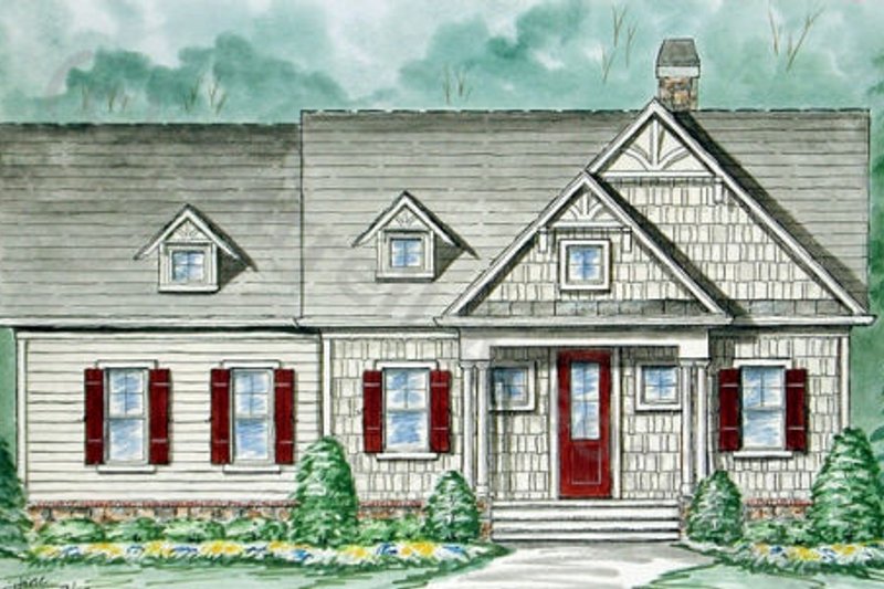 House Plan Design - Country Exterior - Front Elevation Plan #54-106