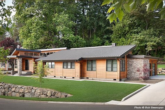 Front View - 3300 square foot Modern home