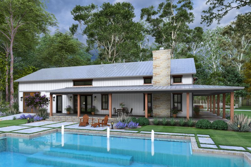 House Blueprint - Exterior - Other Elevation 1 for Barndominium House Plan #120-282 - 3 bed, 3 bath
