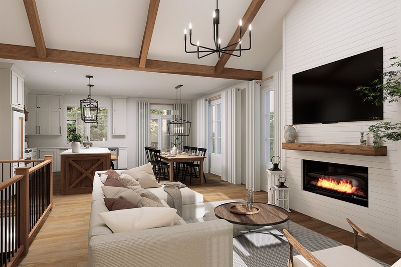 Home Plan - Interior - Family Room 2 for Farmhouse House Plan #23-2835 - 2 bed, 1 bath
