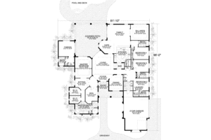 Floor Plan - Main Floor for European House Plan #420-120 - 4 bed, 4.5 bath