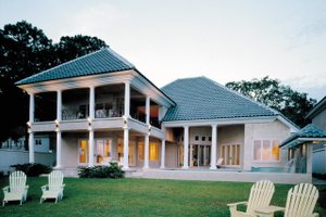 Exterior - Rear Elevation for Mediterranean House Plan #930-86 - 4 bed, 3.5 bath