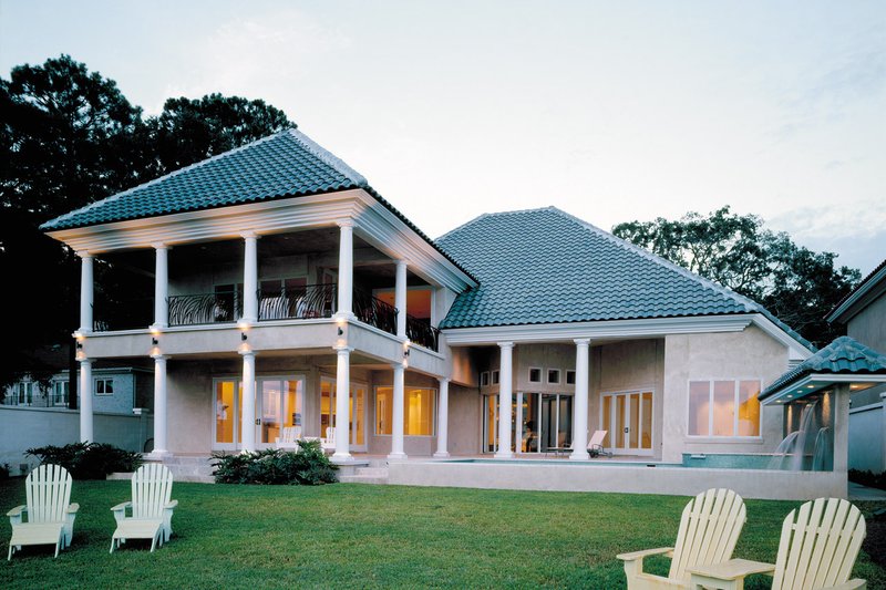 Home Plan - Exterior - Rear Elevation for Mediterranean House Plan #930-86 - 4 bed, 3.5 bath