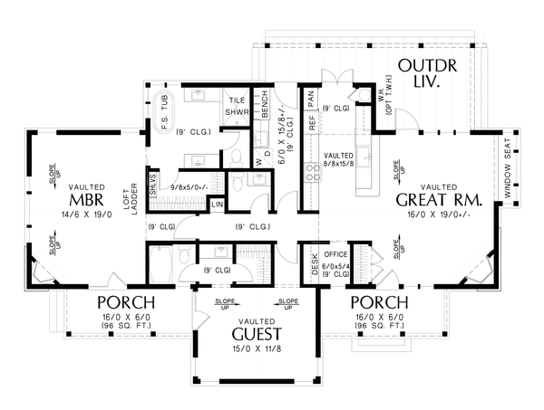 House Plan Design - Cottage Floor Plan - Main Floor Plan #48-1127