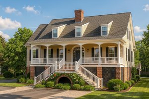 Southern Exterior - Front Elevation Plan #137-237